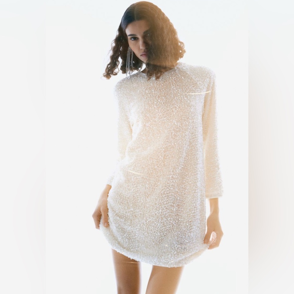 H&M Sequined A-line Dress